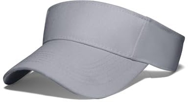 NebulaGlam Visor Hat, Damen Visor, Visor Cap Sommerkappe Kappe mit Sonnenvisier für Tennis Running Golf Wandern (Hellgrau)
