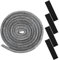 Ofendichtschnur, 14mm x 2,5m Dichtungsband für Kaminofen, mit 4 Stück Hochtemperaturbändern, Dichtungsschnur aus Glasfaser für Kamintüren, Versiegelungslinie für Öfen