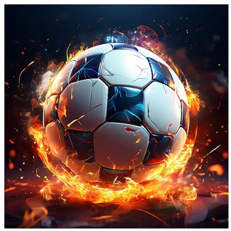 Mafenr Art Fußball Diamond Painting Erwachsene, Fußball Diamant Painting, Diamant Painting Bilder für Geschenke und Familie Décor 30x30cm