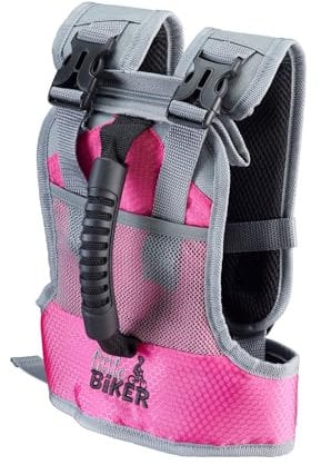 Little Biker Kinder Lernhilfe Weste mit Griff, Fahrradfahren Lernen, Laufrad, Inline-Skaten, Skifahren, Eislaufen, Rollschuhlaufen, verstellbar (Pinky)