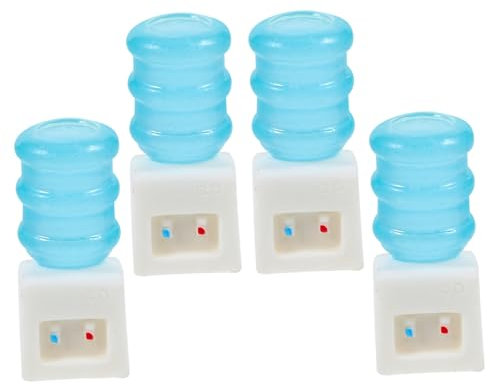 JOINPAYA 4 Piezas minidispensador de Agua Mini Modelo Lindo dispensador de Agua Dispensador de Agua para casa de muñecas Fuente de Agua en Miniatura dispensador de Agua de Escritorio Resina