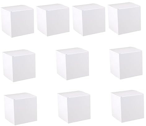 minkissy Weiße Geschenkkartons Quadratische Verpackungsbox Faltkarton Für Party Favor Und üßigkeiten