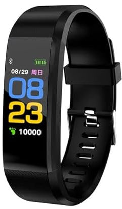 Smart Band Fitness, Contapassi, CardioFrequenza, Pressione Sanguigna, Monitor Sonno, Calorie, Notifiche Smartphone, App Fitpro, IP67, Modalità Sportive, Standby 10 giorni, Bluetooth, Sveglia (Nero)