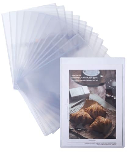 GLOBLELAND 12 pz 31,5 × 22,9 cm rigido trasparente Toploader PVC protezione documenti carta pagine protezioni foto maniche in plastica per carte menù copertine documenti