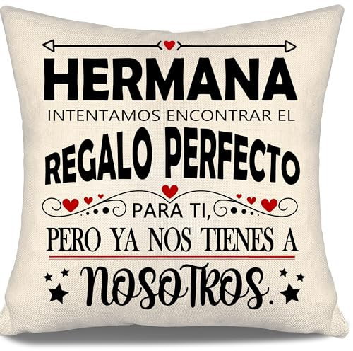 Aosumin Hermana intentamos Encontrar Fundas de Cojín Divertidas Cumpleaños Hermanas Grandes Hermanas Pequeñas (Hermana-b)