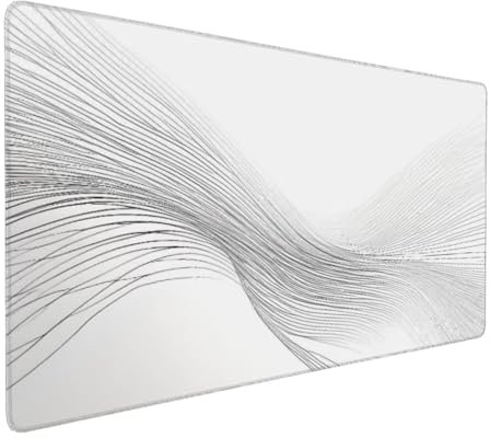 Tapis de Souris Blanc Tapis Souris XXL 1000x500x3 mm Tapis de Souris Gaming Accessoire, Lavable, Caoutchouc Antidérapante, Haute Précision et Vitesse, Surface Antidérapante, pour Gamer R-41