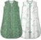MIKAFEN 2er Pack Baby Schlafsack Sommer 0.5 Tog,100% Baumwolle Kinder Sommerschlafsack für Jungen und Mädchen, Sternbild & Grüner Fuchs,6-14 Monate