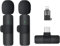 Wireless Lavalier 2 Microphone 2.4GHz 2 in 1 Portable Mini Clip-On Microphone Wireless Recording Live Stream Vlogs Compatible with Android Samsung type- C Dual and Apple Lightning