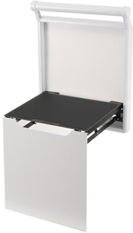 Lfhelper Faltbarer Wandhocker Wandmontierter Schuhwechsel Duschklappsitz 41 * 49cm Versteckte Fußhocker Wandklappstuhl bis 100 kg Geeignet für Eingangsbereiche