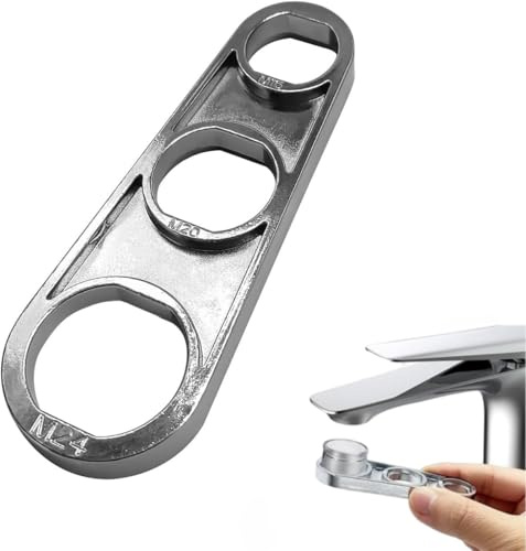 Heyumybit Clés de Barboteur de Robinet,Clé d'Aérateur de Robinet Multi-Usage,6 Tailles 16/18/20/22/24/28mm Universal Faucet Bubbler pour Robinet de Cuisine et de Salle de Bain