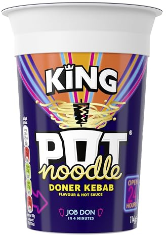 Pot Noodle Doner Kebab King Pot Noodle vegan instant snack quick to make noodles 114 g