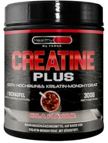 Healthy Fusion Kreatin Monohydrat Pulver | 2,88 g Kreatin pro Portion | 100% reine Formel ohne Zusätze | Mikronisiertes Kreatin 200 Mesh | Zur Unterstützung von Leistung und Muskelaufbau | 300g