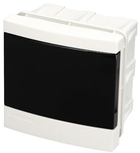 EDO Coffret de Distribution Encastré 1 Rangée pour 4 Modules 14 x 14 x 9,5 cm IP40 - Blanc Boîtier Électrique en ABS - Coffret Électrique pour Installations Intérieures