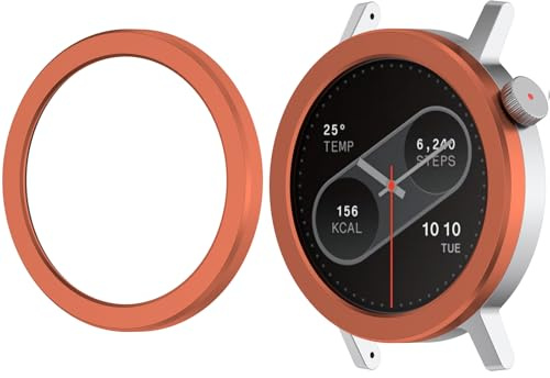 Lünette Ring für CMF Watch Pro 2, Ersatz Metallrahmen Abdeckplatte Hard Case Smartwatch Lünette Bumper Protector Guard für CMF by Nothing Watch Pro 2 (Orange)