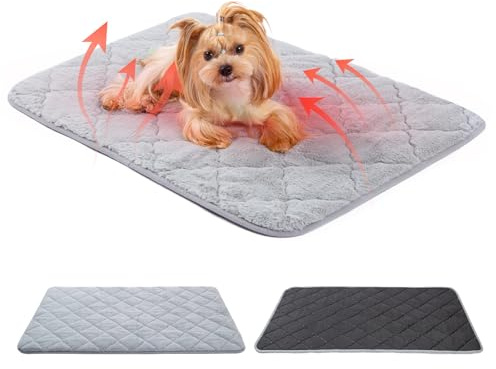 Snocyo Hundematte 60x45 cm, wärmende Hundematte & Katzenkissen, waschbar | Wasserfeste Kunstfell-Hundematte mit TPU-Beschichtung & Antirutschboden, waschbar. Weiche Matte für Sofa, Auto & Transportbox
