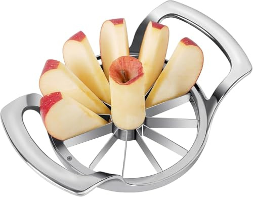 Stainless Steel Apple Citrus Fruit 12 Wedger Even Slicer Corer Cutter Multiuse (Fruit Slicer - 1 Piece)