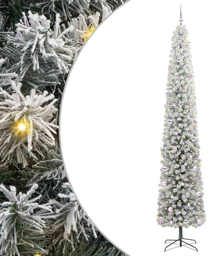 Gecheer Albero di Natale LED Verde 300 cm, Artificiale, 300 LED, PVC, Metallo, Decorazione Interno Esterno, USB