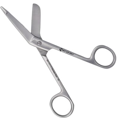 First Aid Only Listerschere 14cm | Verbandschere aus Edelstahl | Medizinprodukt mit CE-Kennzeichnung | Robust, langlebig, leicht zu reinigen | Für Klinik, Praxis & Erste-Hilfe | P-96022 00