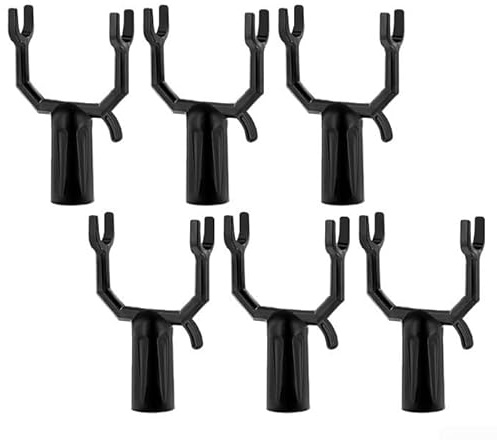 YJDOORPLAY Lot de 6 cadres de support en alliage d'aluminium pour arbres fruitiers, piquets de plantes avec grande capacité de charge pour verger, vigne, jardin, noir, 6 pièces