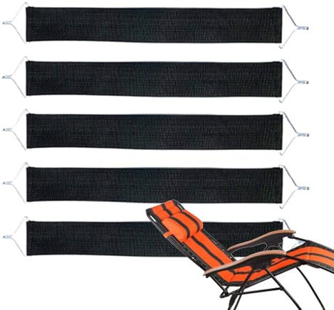 Chair Webbing Replacement Kit 5-Piece Heavy Duty Reinforced | Outdoor Patio Furniture Repair Straps Kit for Maintenance Repair Lawn Patio Deck Porch Garden Home Office