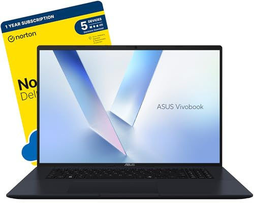 ASUS Vivobook 18 AI Business Laptop (AMD Ryzen AI 7 445, 16 GB DDR5 RAM, 1 TB SSD, 18 WUXGA, Wi-Fi 6, Windows 11 Pro) includes Free Norton 360 Deluxe