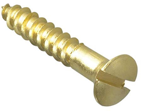 ForgePack Wood Screws - Solid Brass | 1 x 8 | Solid Brass | Pack 16