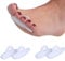 Pedimend Silicone Gel Hammer Toe Crest Pads - 4 Pieces | Claw Crooked Mallet Toes Props Straightener Corrector | Under Toe Support | Orthopedic Metatarsal Rings (White)
