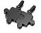 JewelryWe Valentinstag Schmuck 2 Freundschaftsketten Puzzle Love Edelstahl Partner-Anhänger mit 45cm und 55cm Kette, Halskette für Damen & Herren, Schwarz