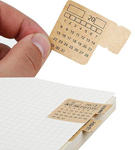 30 adesivi per calendari per agende, linguette autoadesive per indice, divisori mensili, diari, agende, agenda