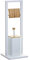 jja Brosse WC et Dérouleur Natureo Blanc Metal et Bambou