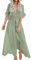 FANCYINN Damen Strandkleider Bikini Cover Up Strandponcho Sommer Lace Bademode Gestrickte Strand Vertuschen Armeegrün S