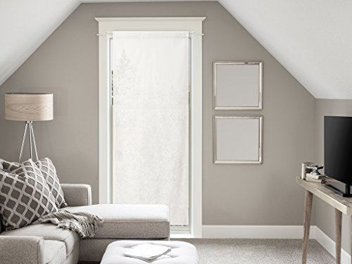 Soleil d'ocre, Panama Voile Porte fenêtre Coton, Ecru, 90x200 cm