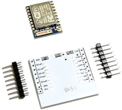 ESP-07 + Adapter-Platine, 3.3V WLAN-Modul mit ESP8266 SoC, Keramikantenne, UART, SPI, WiFi z.B. für Arduino IDE