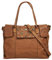 Samantha Look Shopper Echt Leder Damen | Made in Italy, Vintage Ledertasche, Handtasche mit Nieten, abnehmbarer Schultergurt | 020611
