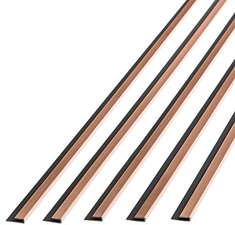 FASÄDE 47 in Vinyl Large Profile J Trim Polished Copper (5 Pack)