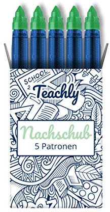 Teachly Tintenrollerpatronen Superteacher 0,6mm (Grün)