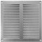 Griglia di ventilazione in metallo zincato, 200 mm x 200 mm, zanzariera piatta, copertura per condotto a lamelle, rete anti-insetti, verniciata a polvere