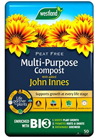 50L Multi Purpose Peat-Free Compost with John Innes - Ideal for Indoor & Outdoor Plants, Promotes Rooting & Plant Health