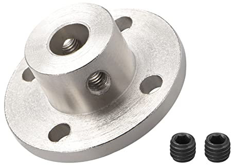 DMiotech 7mm Innen Durchmesser H13xD16 Flansch Kupplung Anschluss Starre Leitfaden Welle Unterstützung Kuppler Welle Kupplung mit Schrauben für DIY RC Modell Motoren Silber