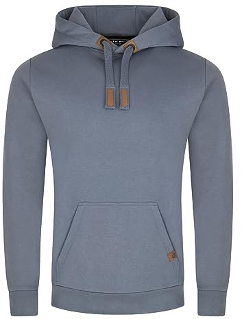 DENIMFY Hoodie Herren Regular Fit DFIvo Kapuzenpullover Pullover Blau XL, Größe:XL, Farbe:Turbid Blue