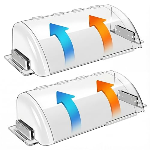 Soul Link 2-Pack Magnetic AC Air Vent Deflectors, Adjustable 9-15.5