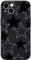 Wihytec Star Phone Case for iPhone 11 Black White Stars Case Cover Liquid Silicone Soft Gel Rubber Durable Matt Phone Cover with Microfiber Lining Protective Cover