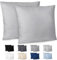 Dreamzie Kissenbezug 60x60 2er Set - Kopfkissenbezug 60x60 Grau mit Reißverschluss aus Mikrofaser Weich, 60x60 cm Pillow Cover