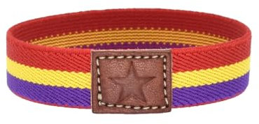 BDM Pulsera de tela con la bandera de la república para hombres y mujeres. Brazalete republicano sin cierre y elástico, medida 18-20 cm.