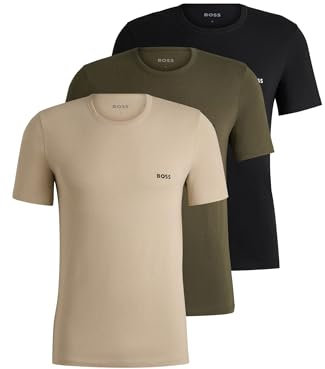 BOSS Hommes TShirtRN 3P Classic Lot de Trois t-Shirts en Coton logotés