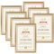 Giftgarden 7 Stück Gold Bilderrahmen DIN A4 Set für 21x29,7 CM Fotos und Bilder, Fotorahmen Collage für Kunstwerke Zertifikate Dokumente - Wand- oder Tischaufsteller