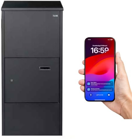 Smart PaketPanda® Paketbriefkasten mit App, XXL Paketbox, geeignet für Briefpost und Pakete, Benachrichtigung bei jeder Lieferung usw.
