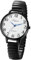 JewelryWe Damenuhr Elastisch Uhr Damen: Schwarz Analog Quarz Armbanduhr Frauen Edelstahl Stretch Armband Lässige Uhr mit großem Digital Zifferblatt