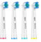 WESTO Ersatzköpfe für elektrische Zahnbürste, kompatibel mit Oral-B Braun, 7000, Pro 1000, 9600, 5000, 3000, 8000, Genius X, weiche Borsten, Weiß, 4 Stück in 1 Packung, Premium-Qualität