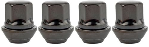 OEMASSIVE 4x M12x1.5 Radmuttern Geschlossen für Ford 19mm, Schwarze Radmuttern
